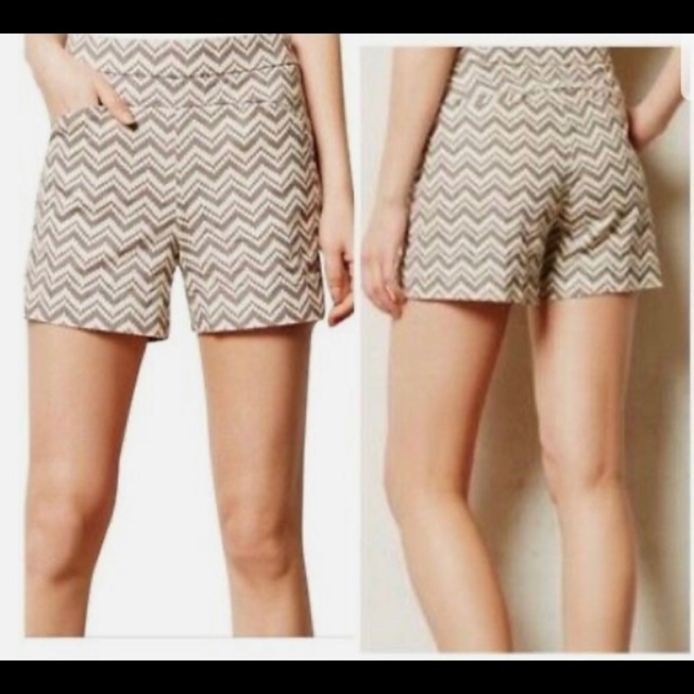 Anthropologie Cartonnier melisma chevron shorts size‎ 4